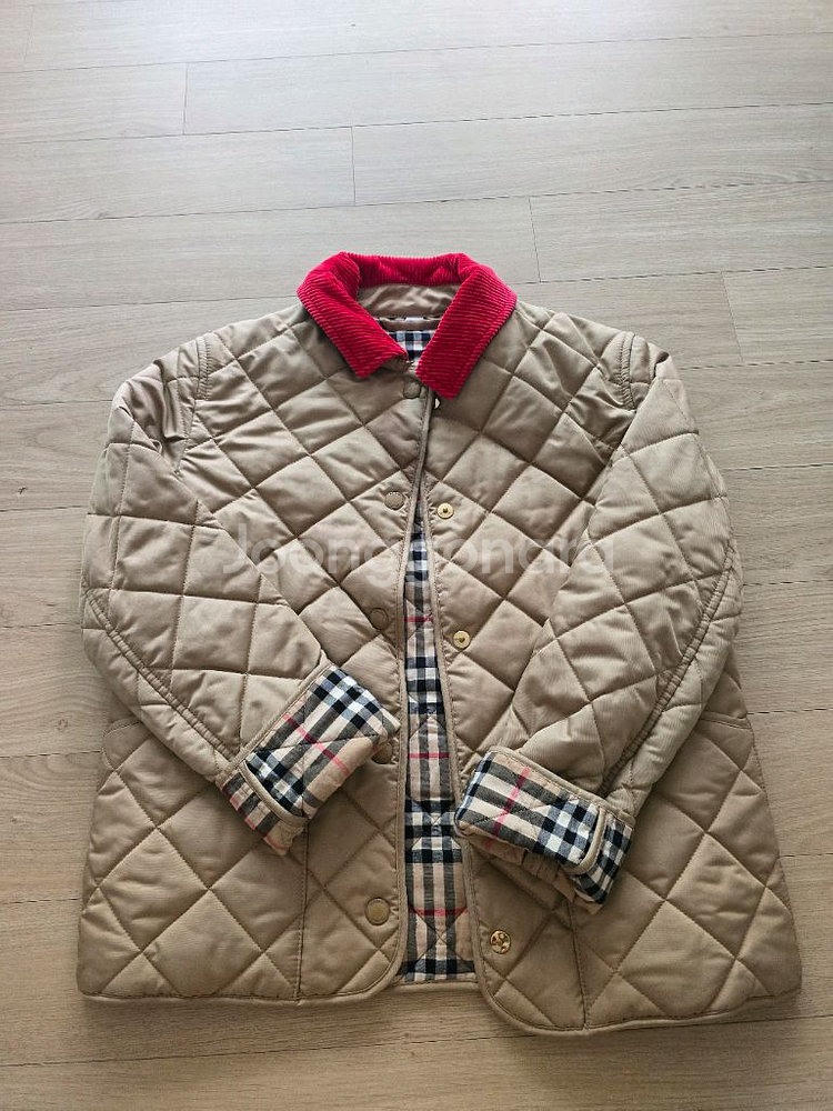 버버리키즈 빈티지 체크 퀄팅 자켓 아카이브베이지 10y--8