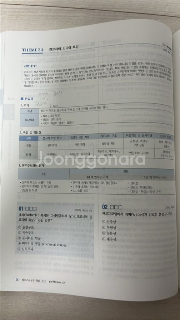 2025해커스공무원 현행정학 단원별 기출문제집--2