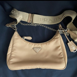 프라다 테수토 호보백 나일론 베이지