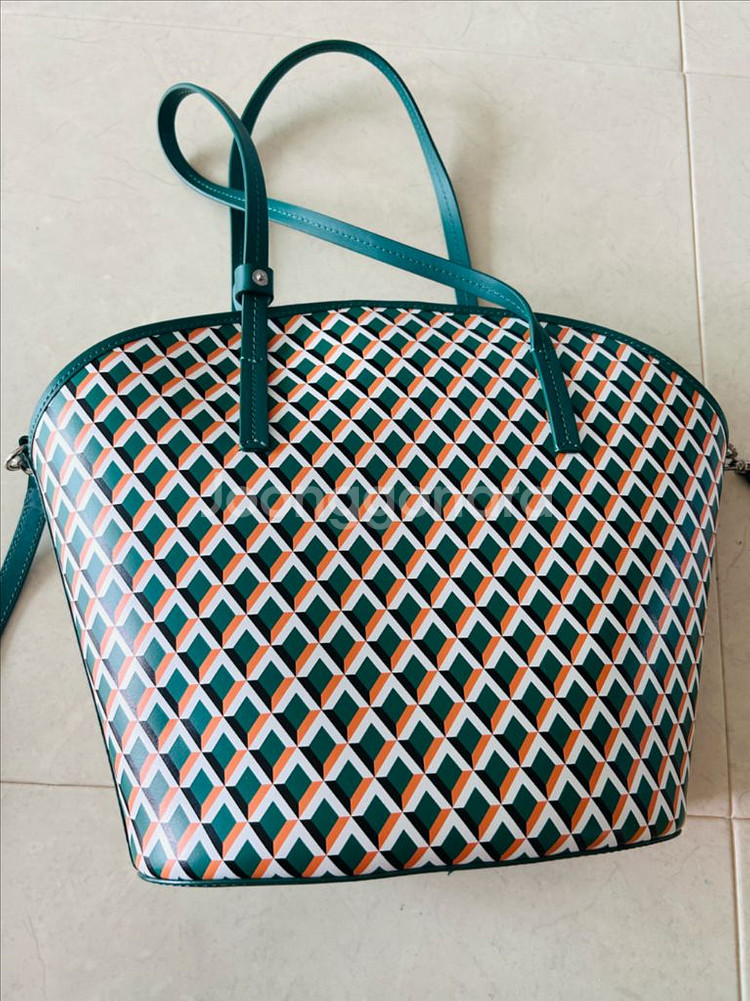 가죽 토트백 크로스백 그린--0