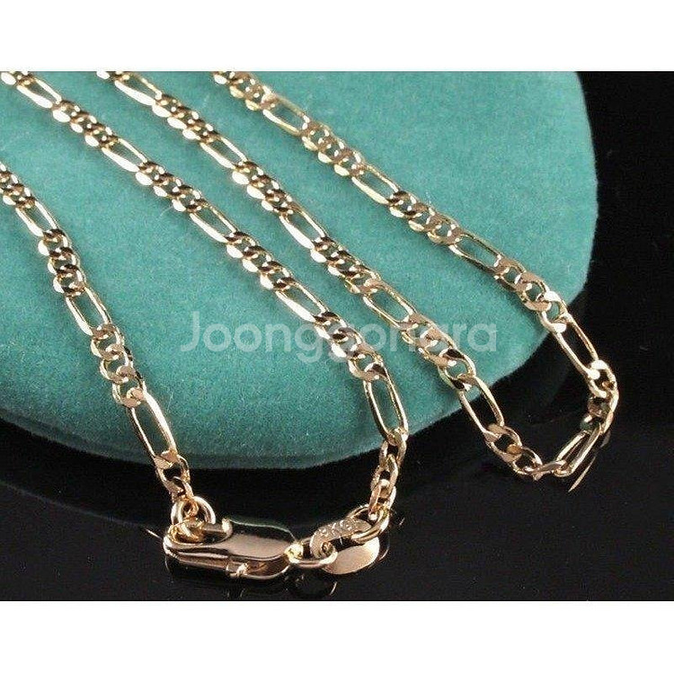 새 18K GF 61cm 24인치 짜임 실 목걸이 체인--3