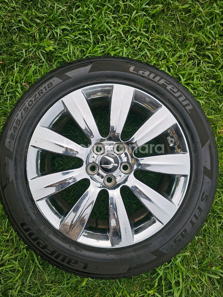 에쿠스 크롬 18인치 휠타이어 4개 245-50-18--0