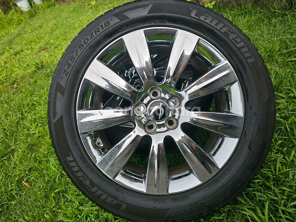 에쿠스 크롬 18인치 휠타이어 4개 245-50-18--4