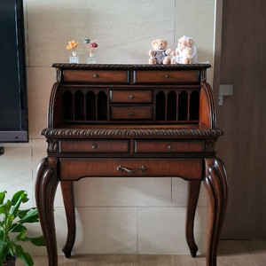 앤틱 롤탑 책상 콘솔 원목 장식장 화장대