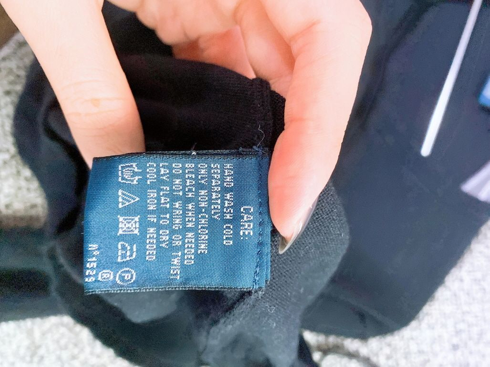 (여성S)랄프로렌블랙코튼V넥긴팔니트 이미지