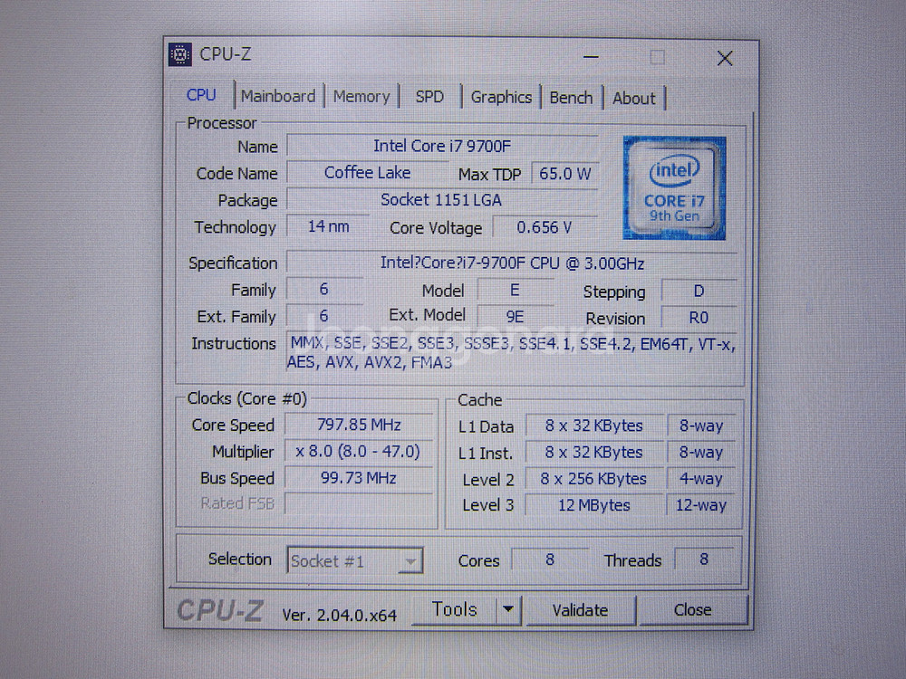 인텔 코어i7-9세대 9700F (커피레이크-R)--2