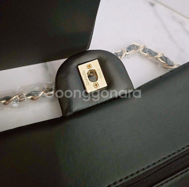샤넬 클래식 램스킨 금장은장--9
