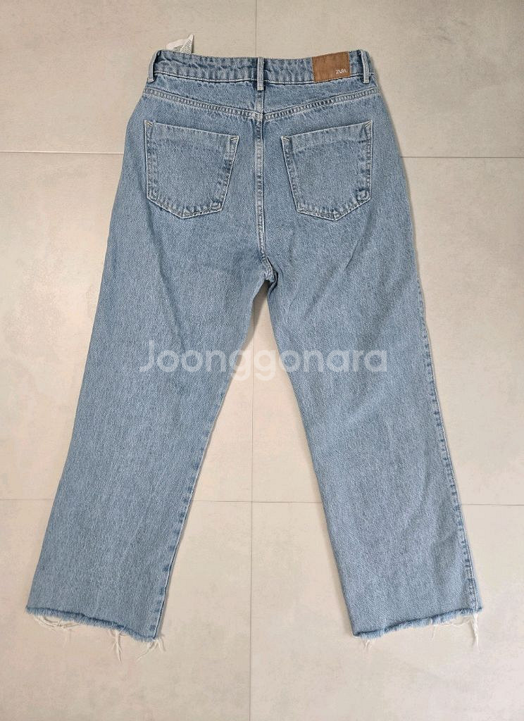 zara 자라 연청 스트레이트 데님 / 일자핏 청바지--1