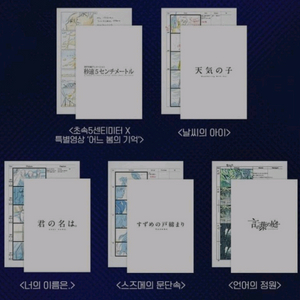 신카이마코토 그림콘티 포스트카드 굿즈 특전 굿즈
