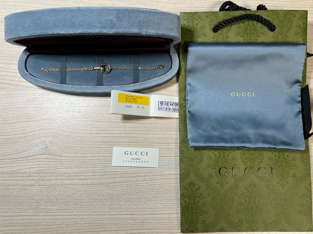 구찌 홀스빗 18k 팔찌 팔아요 이미지