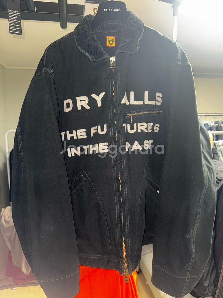 휴먼 메이드 집업 자수 블루종 블랙--0