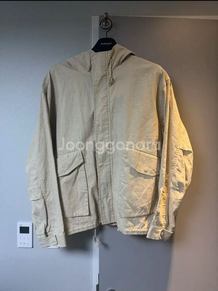 [L] 스투시 왁스드 리넨 숏 파카 내츄럴--0