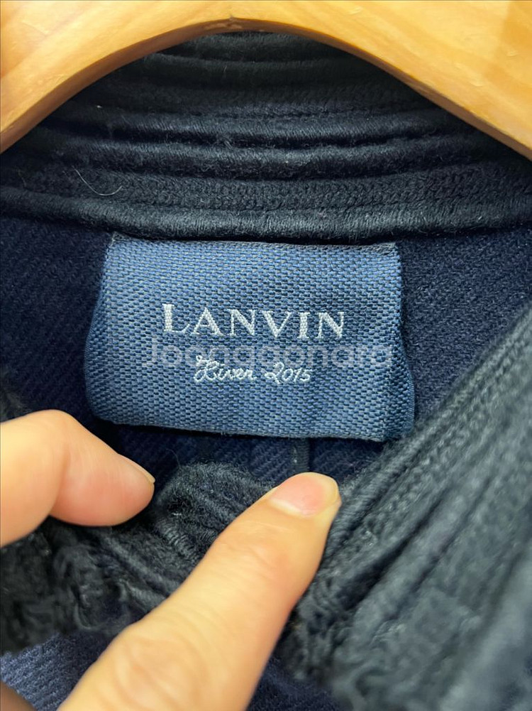 정품) LANVIN 랑방 넥 라인 로프 장식 코트 76--6