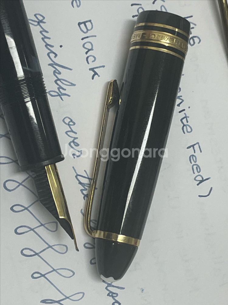 몽블랑 만년필 마이스터스튁 146 블랙 14C F닙--5