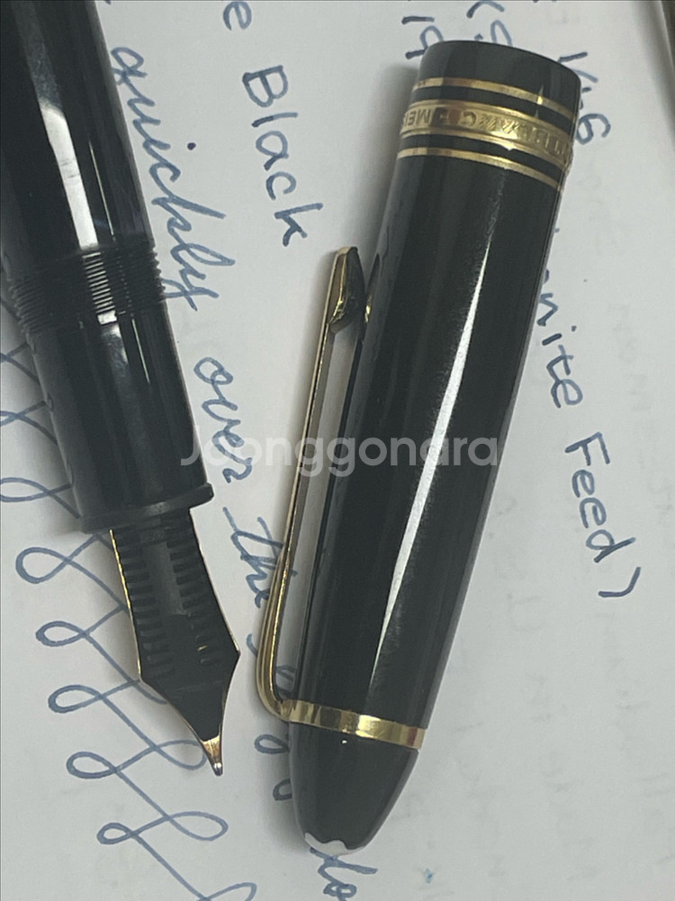 몽블랑 만년필 마이스터스튁 146 블랙 14C F닙--6
