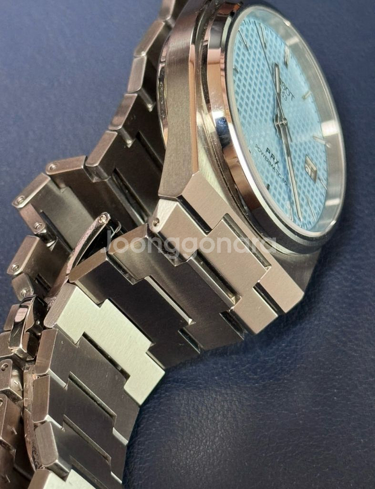 티쏘 prx 40mm 아이스블루 오토매틱--1