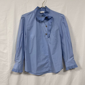 산드로(SANDRO) 러플넥 셔츠 블라우스