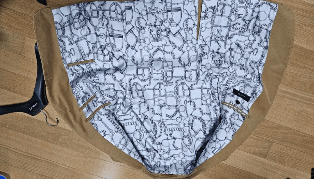 구찌 GUCCI 코듀로이 카멜색 자켓 46R(95사이즈--3