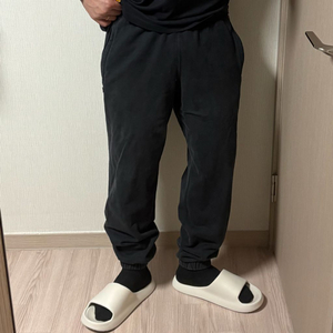 정품 아디다스 미니 트레포일 로고 와이드 조거팬츠 바지