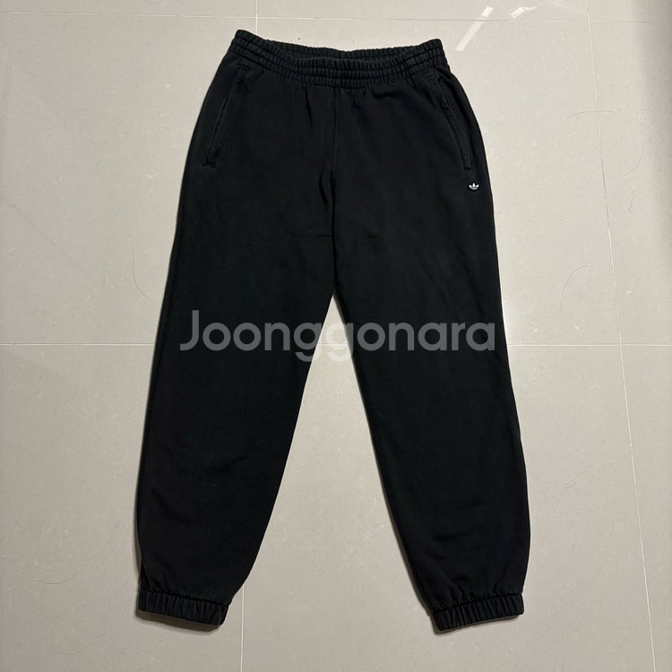 정품 아디다스 미니 트레포일 로고 와이드 조거팬츠 바지--2
