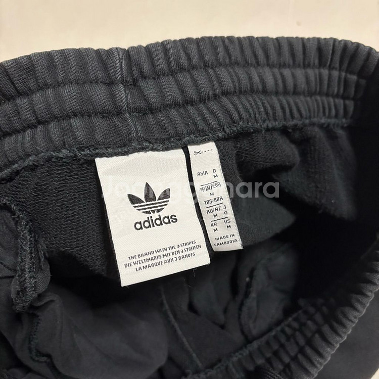 정품 아디다스 미니 트레포일 로고 와이드 조거팬츠 바지--7