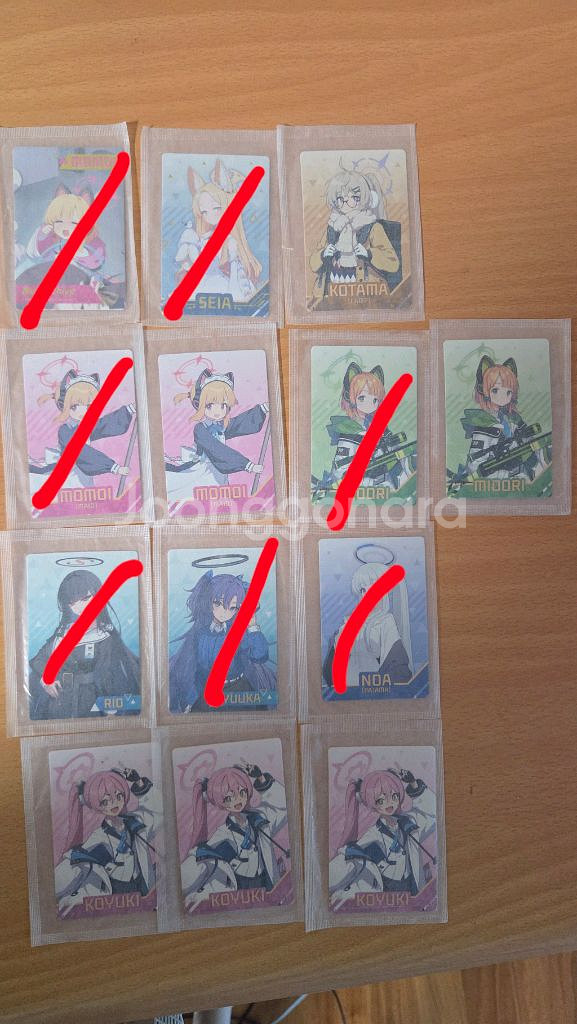 블루아카이브 gs25 2차콜라보 띠부씰, 포토카드 교환--0