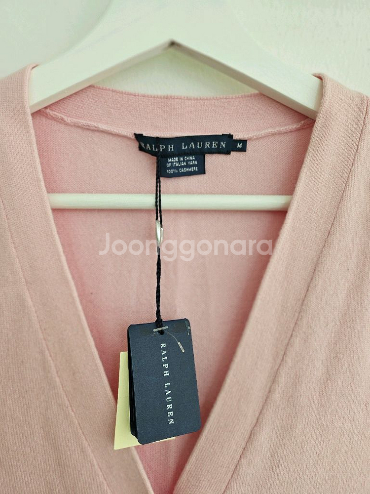 폴로 랄프로렌 여성 캐시미어 가디건 핑크(M) 새상품--2