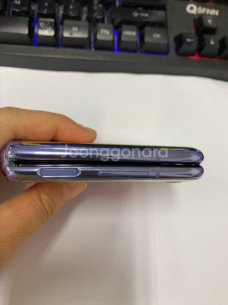 SK 갤럭시Z플립1 퍼플 A급 256GB 무잔상--7