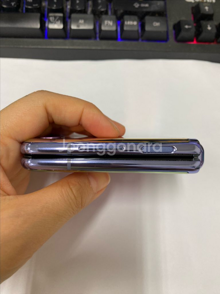 SK 갤럭시Z플립1 퍼플 A급 256GB 무잔상--5
