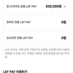 온오프라인 겸용 LDF PAY 판매