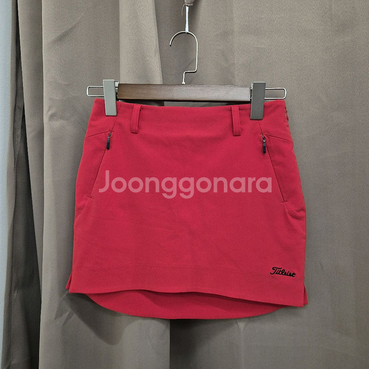 타이틀리스트 레드 골프 스커트 25인치--0