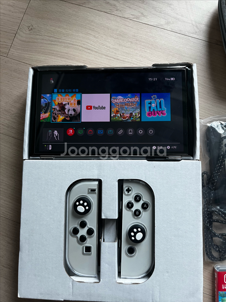 S+급) 닌텐도 스위치 OLED 화이트 (풀박스+게임/--1