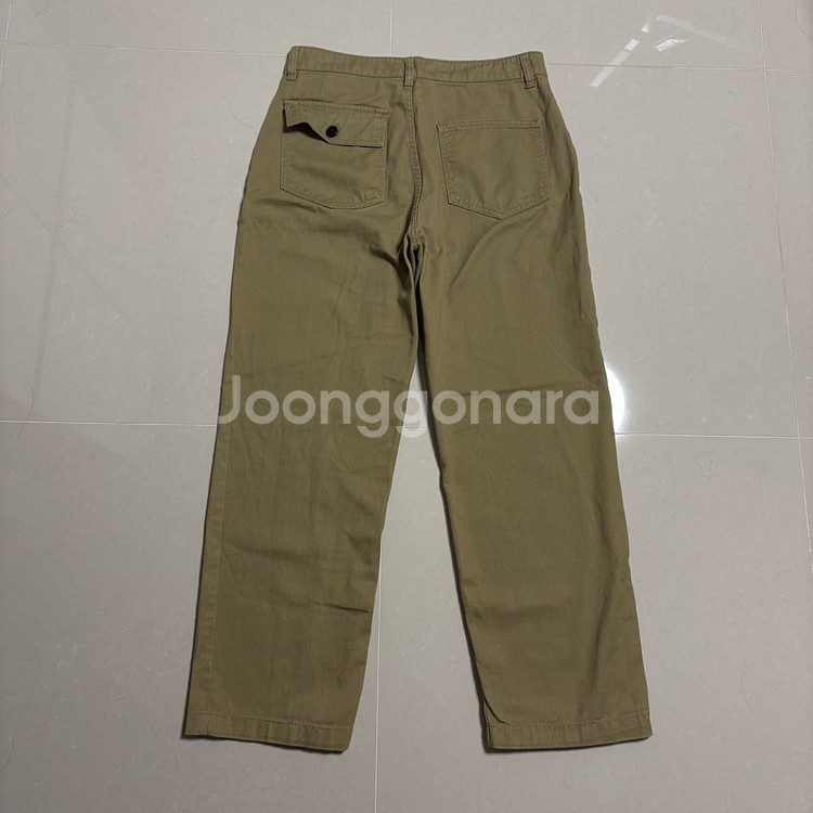 정품 유니폼브릿지 세미와이드 퍼티그 팬츠 베이지 면바지--4
