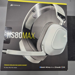 커세어 HS80 MAX 무선 게이밍 헤드셋 화이트