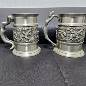 태국 빈티지 주석(Pewter) 머그잔