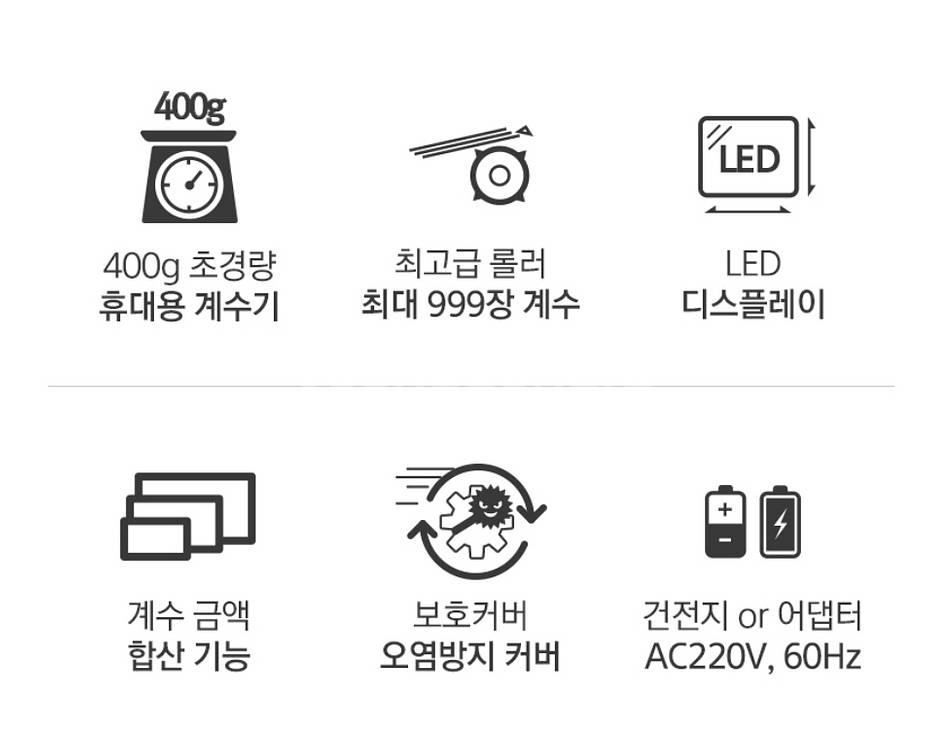 카피어랜드 휴대용 계수기 V90--4
