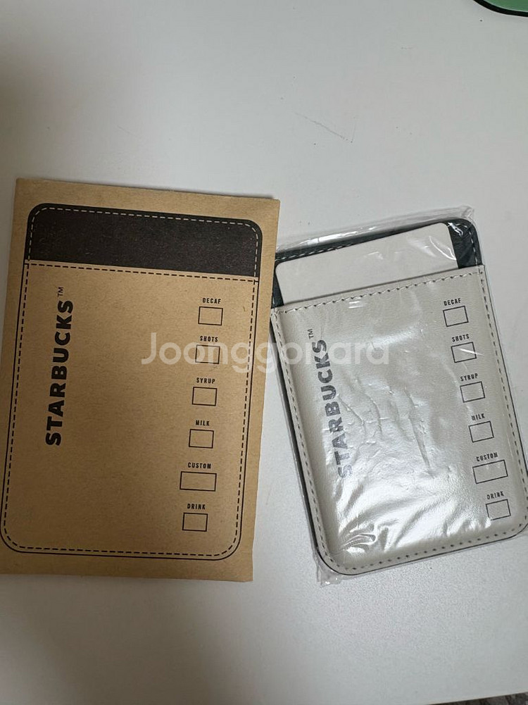 스타벅스 카드지갑 (초록 흰색) 새것--0