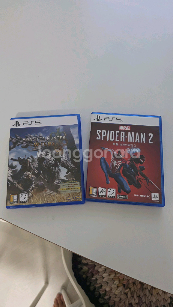 [팝니다] ps5 몬헌 와일즈(코드미사용),스파이더맨2--0