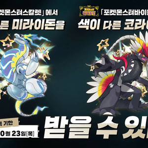 포켓몬 이로치 코라이돈 미라이돈 대행 구합니다