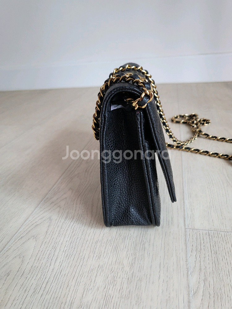 샤넬클래식캐비어 체인 woc금장(상태깨끗)--9