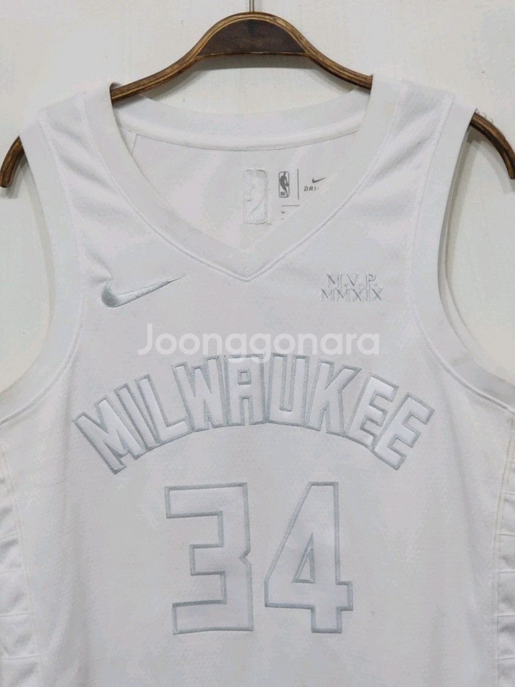 (M) 나이키 NBA 밀워키 농구져지 아데토쿤보 유니폼--1
