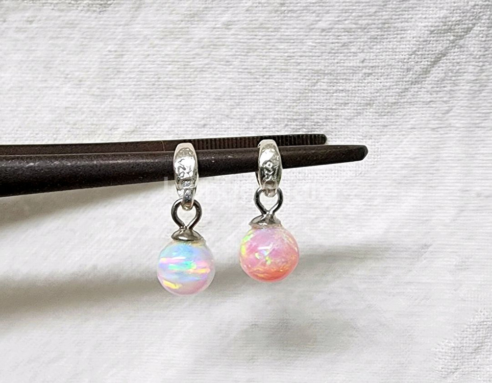 핸드메이드 합성오팔 (압축오팔) 은펜던트-개별가격--2