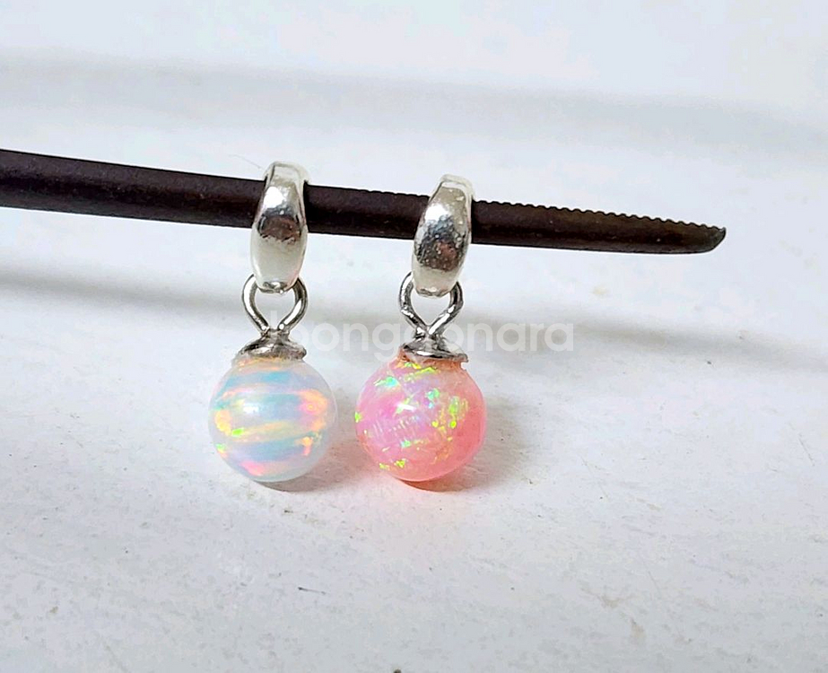 핸드메이드 합성오팔 (압축오팔) 은펜던트-개별가격--1