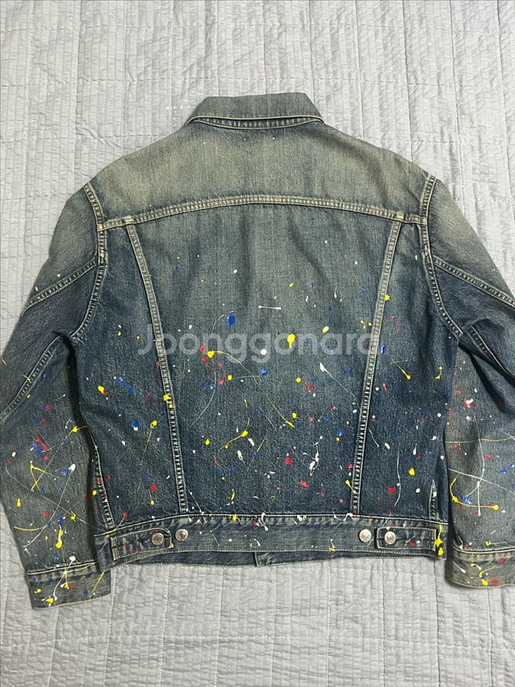 (1) 마인데님 페인팅 3세대 데님 트러커 자켓--4