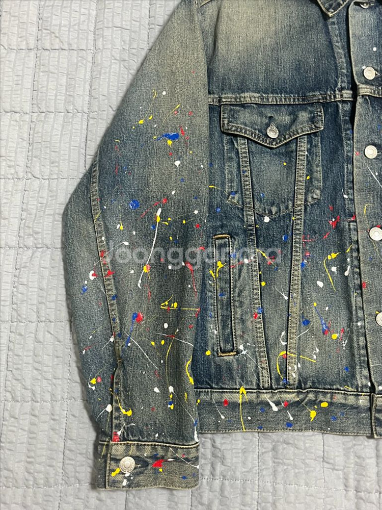 (1) 마인데님 페인팅 3세대 데님 트러커 자켓--2