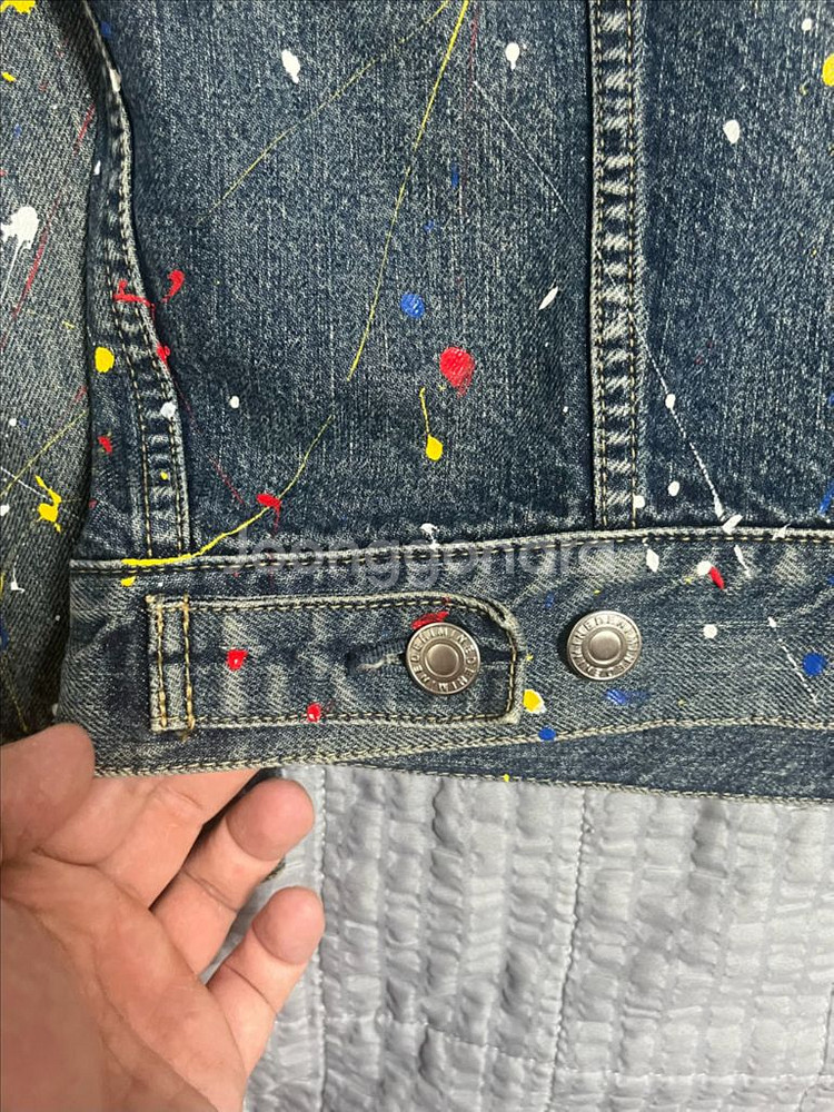 (1) 마인데님 페인팅 3세대 데님 트러커 자켓--5