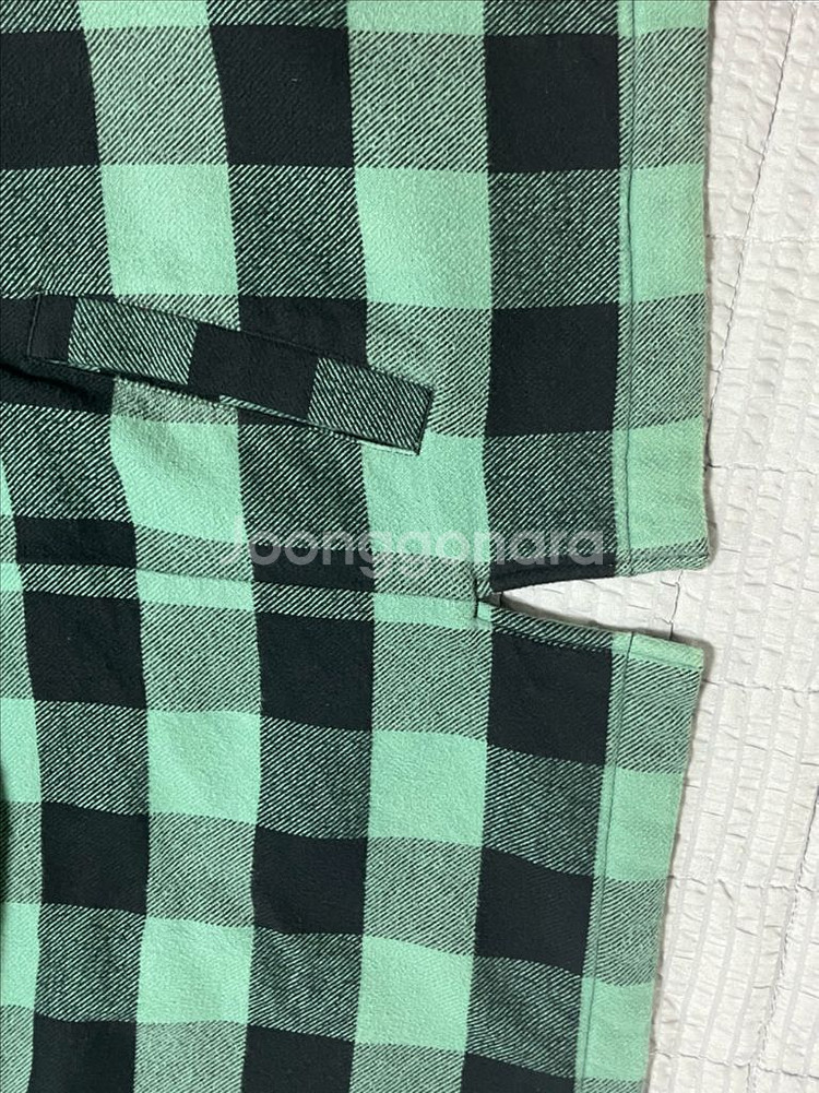 칼하트 X 라스벳 콜라보 그린 플란넬 셔츠자켓 L--6