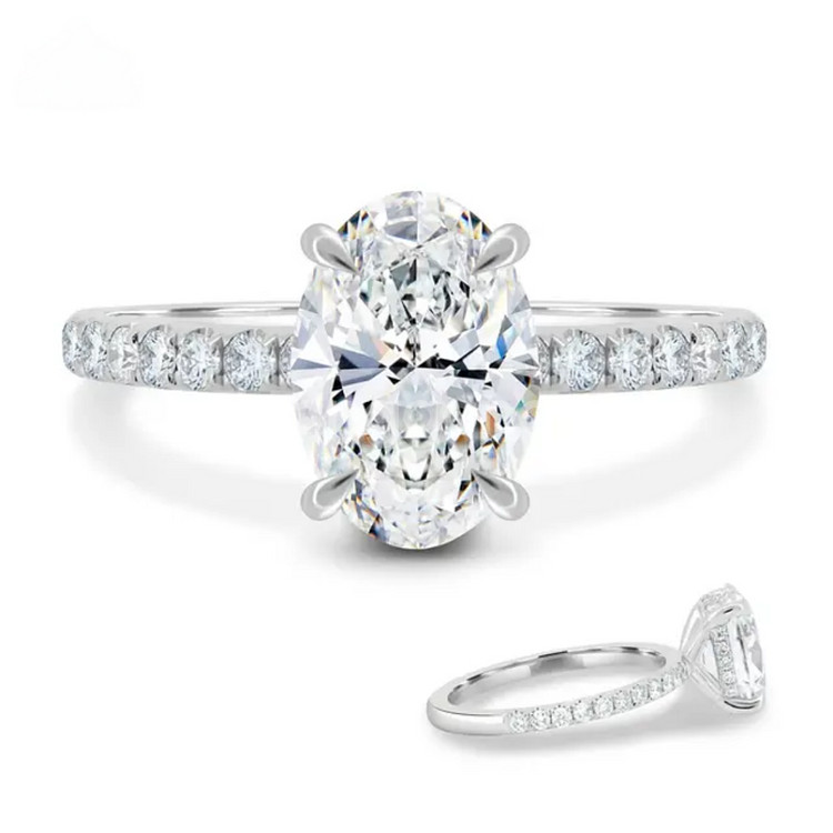 럭셔리 14K 금 랩그로운 다이아몬드 웨딩&엔게이지먼--0