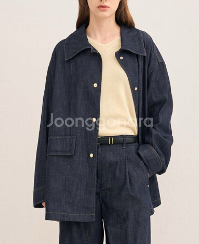 SJ SJ 다크 네이비 데님 자켓--0
