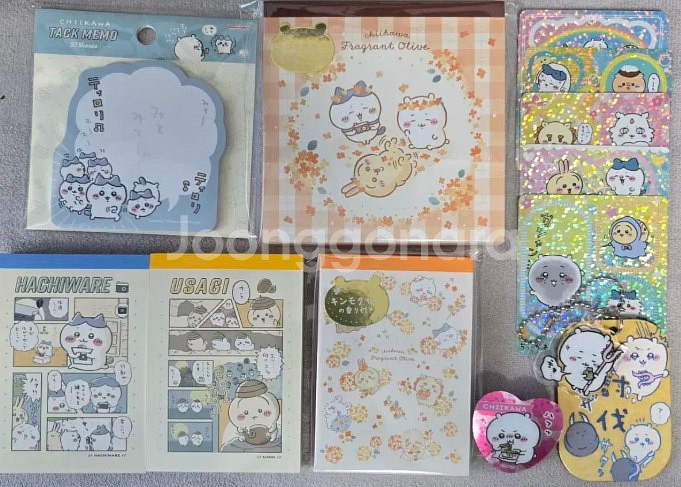 치이카와 굿즈 일괄 메모지 포스트잇 스티커--0